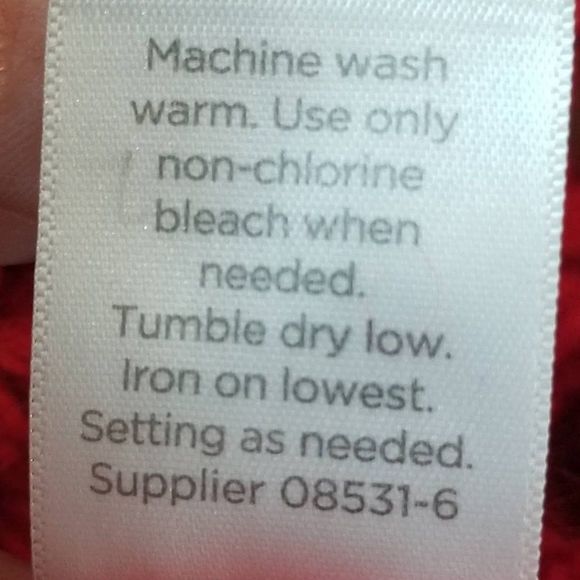 JCP Hi Low Red Open Weave Sweater Size Petite Large - Picture 6 of 7